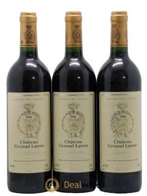 Château Gruaud Larose 2ème Grand Cru Classé 1996 - Lot de 3 Bottles