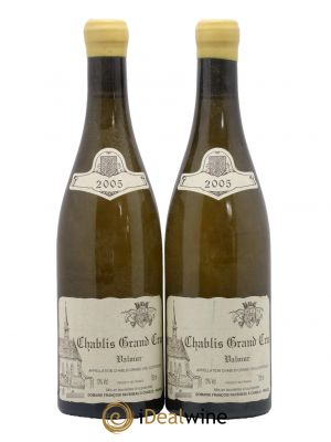 Chablis Grand Cru Valmur Raveneau (Domaine)  2005 - Lot of 2 Bottles