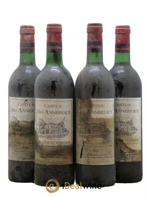 Château Annereaux  1982 - Lot of 4 Bottles