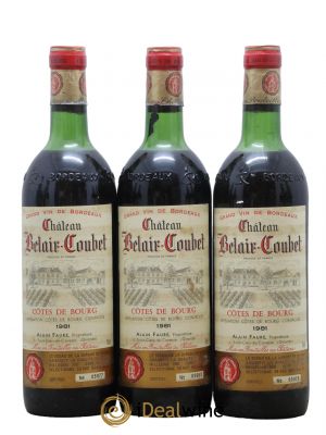 Belair-Coubet  1981 - Lot of 3 Bottles