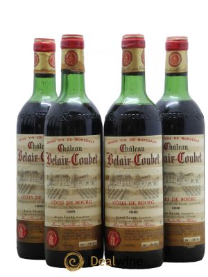 Belair-Coubet 1981 - Lot de 4 Bottles