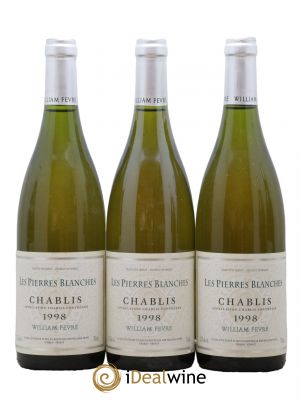 Chablis William Fèvre (Domaine) Les Pierres Blanches 1998 - Lot of 3 Bottles
