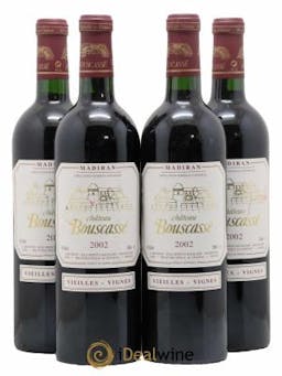 Madiran Vieilles Vignes Château Bouscassé - Alain Brumont  2002 - Lot of 4 Bottles