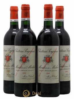 Château Poujeaux 1993 - Lot de 4 Bottles