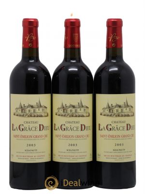 Château la Grâce Dieu 2003 - Lot de 3 Bottles