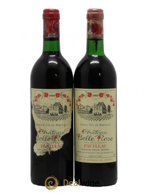 Château Belle Rose Cru Bourgeois 1989 - Lot de 2 Bottles