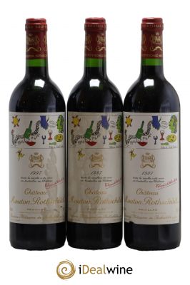 Château Mouton Rothschild 1er Grand Cru Classé 1997 - Lot de 3 Bottles