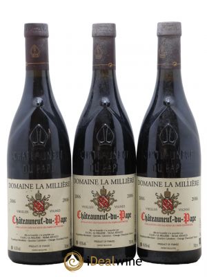 Châteauneuf-du-Pape Vieilles Vignes Domaine La Milliere 2006 - Lot de 3 Bottles
