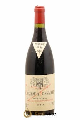 Côtes du Rhône Cuvée Syrah Château de Fonsalette 1996 - Lot de 1 Bouteille