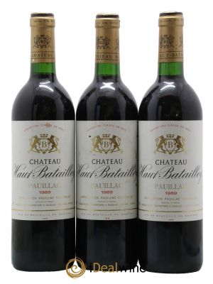 Château Haut Batailley 5ème Grand Cru Classé  1989 - Lot of 3 Bottles