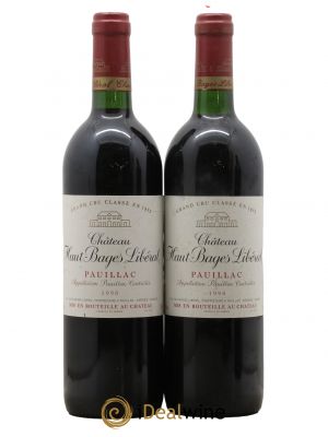 Château Haut Bages Libéral 5ème Grand Cru Classé 1996 - Lot de 2 Bottles