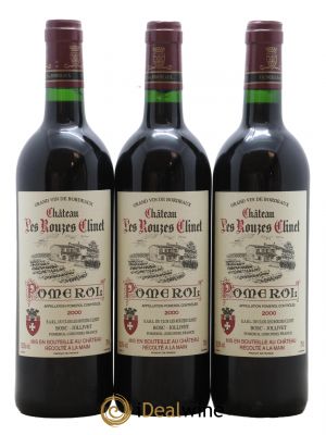 Pomerol Château Les Rouzes Clinet 2000 - Lot de 3 Bottles