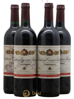 Château Croizet Bages 5ème Grand Cru Classé  2001 - Lot of 4 Bottles