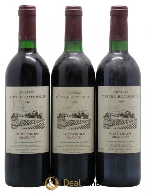 Château Tertre Roteboeuf  1989 - Lot of 3 Bottles