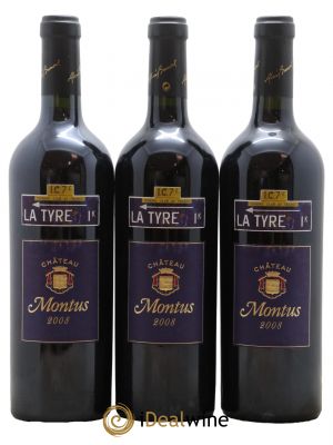 Madiran Château Montus-La Tyre Alain Brumont 2008 - Lot de 3 Bottles