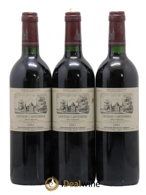 Château Cantemerle 5ème Grand Cru Classé 2001 - Lot de 3 Bottles