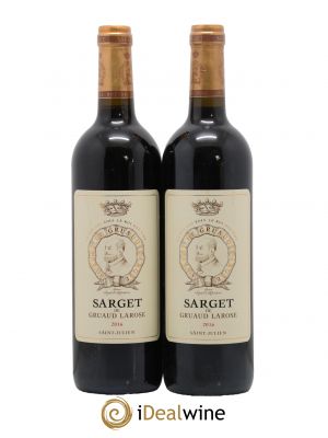 Sarget de Gruaud Larose Second Vin 2016 - Lot de 2 Bouteilles