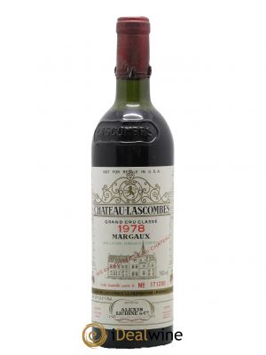 Château Lascombes 2ème Grand Cru Classé 1978 - Lot de 1 Bottle