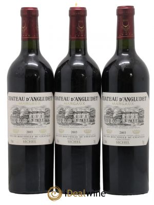 Château d'Angludet Cru Bourgeois 2003 - Lot de 3 Bottles