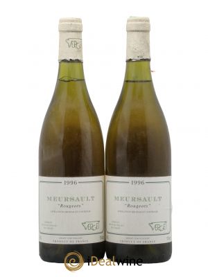 Meursault Rougeots Domaine Verget 1996 - Lot of 2 Bottles