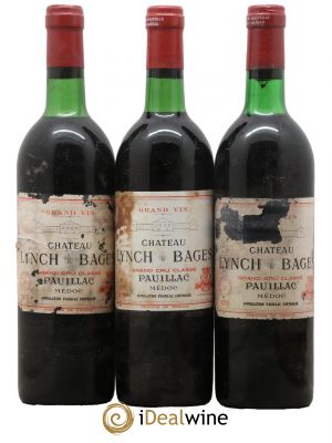 Château Lynch Bages 5ème Grand Cru Classé 1975 - Lot de 3 Bottles