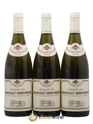 Meursault 1er Cru Genevrières Bouchard Père & Fils  2008 - Lot of 3 Bottles
