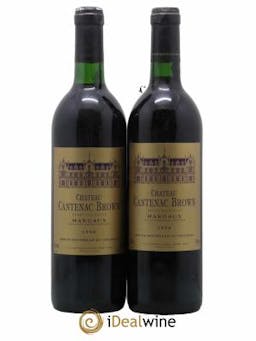 Château Cantenac Brown 3ème Grand Cru Classé 1990 - Lot de 2 Bottles