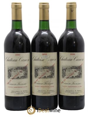 Canon-Fronsac Château Canon 1990 - Lot of 3 Bottles
