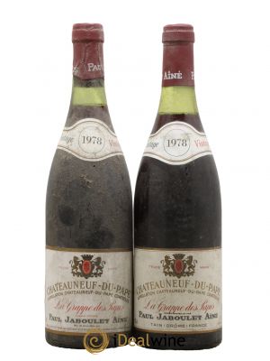 Châteauneuf-du-Pape La Grappe des Papes Domaine Jaboulet 1978 - Lot of 2 Bottles