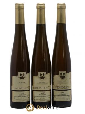 Alsace Pinot Gris Sélection Grains Nobles Domaine Rentz 50CL 1998 - Lot de 3 Bouteilles