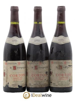 Corton Grand Cru Les Renardes Domaine Gros-Faiveley 1993 - Lot of 3 Bottles