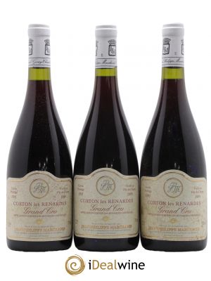 Corton Grand Cru Les Renardes Domaine Jean-Philippe Marchand 1995 - Lot of 3 Bottles