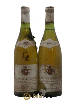 Coteaux du Layon Domaine du Prieuré 1987 - Lot of 2 Bottles