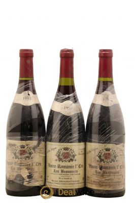 Vosne-Romanée 1er Cru Les Beaux Monts Vieilles Vignes Bruno Desauney-Bissey 1993 - Lot de 3 Bottles