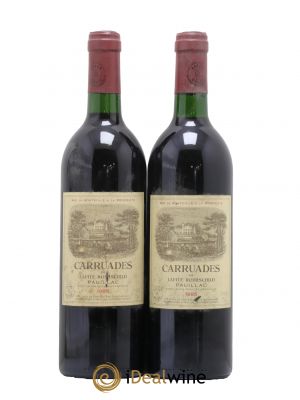 Carruades de Lafite Rothschild Second vin 1985 - Lot de 2 Bottles