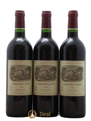 Carruades de Lafite Rothschild Second vin 1999 - Lot de 3 Bottles