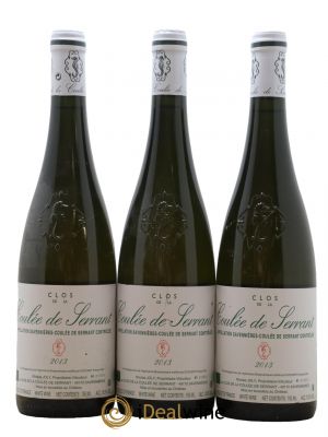 Savennières Clos de la Coulée de Serrant Vignobles de la Coulée de Serrant - Nicolas Joly  2013 - Lot of 3 Bottles