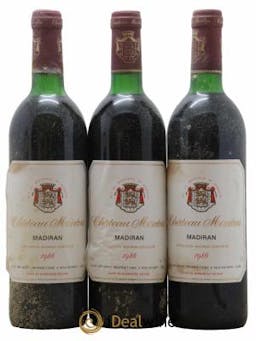 Madiran Château Montus Alain Brumont  1986 - Lot of 3 Bottles