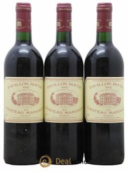 Pavillon Rouge du Château Margaux Second Vin 1992 - Lot de 3 Bouteilles
