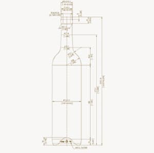 Flasche nach Bordeaux-Art