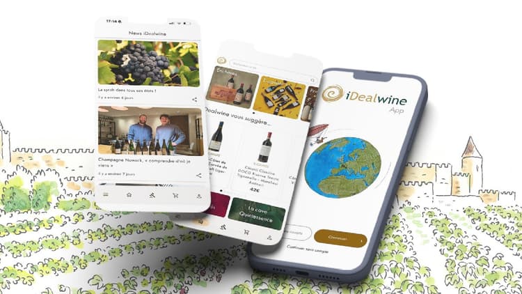 image de l'evolution de l'application Idealwine