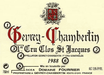 Description d'une étiquette de vin de Bourgogne