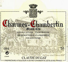 Etiquette Charmes-Chambertin Grand Cru