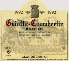 Griotte-Chambertin Grand Cru Claude Dugat 1993