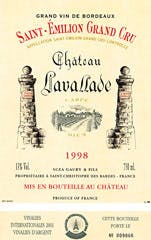 Prix Château Lavallade par millésime