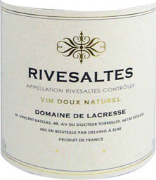 Prix Rivesaltes Lacresse (Domaine de) par millésime