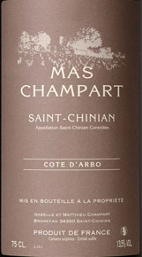 Saint-Chinian Mas Champart Côte d'Arbo