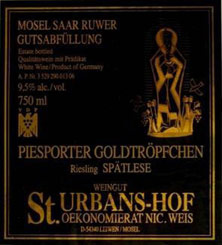 Riesling St. Urbans-Hof Piesporter Goldtropfchen Riesling Spatlese
