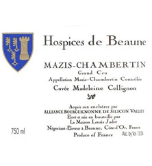 Prix Mazis-Chambertin Grand Cru Cuvée Madeleine Collignon Hospices de Beaune par millésime