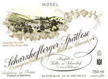 Riesling  Scharzhofberger Spatlese